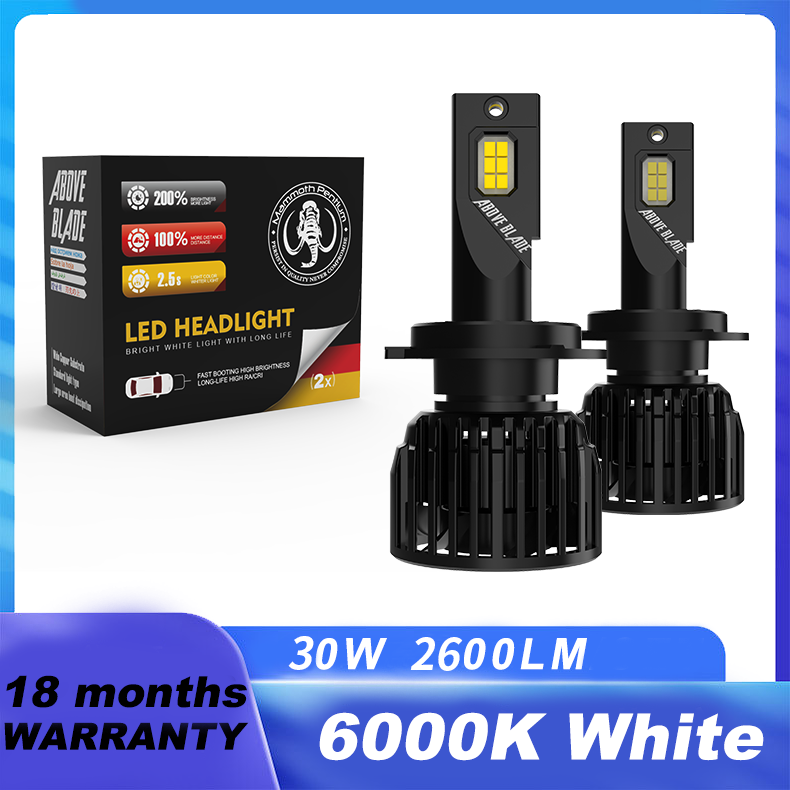 P3 H1 30W 6500K White LED Headlight Bulbs 2Pcs MAMMOTH®