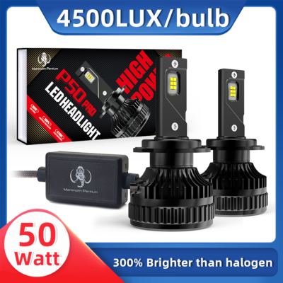 P50 H1 50W 4500LUX White LED Headlight Bulbs 2Pcs MAMMOTH®