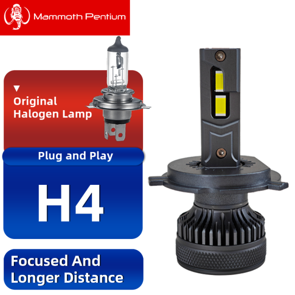 M700 H4 70W 7000LM White LED Headlight Bulbs 2Pcs MAMMOTH®